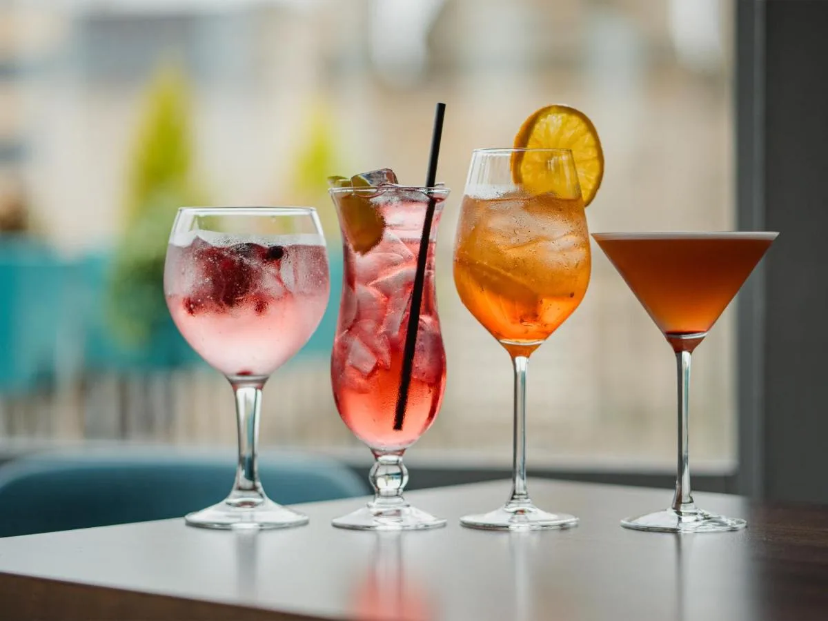 Cocktails at the bar