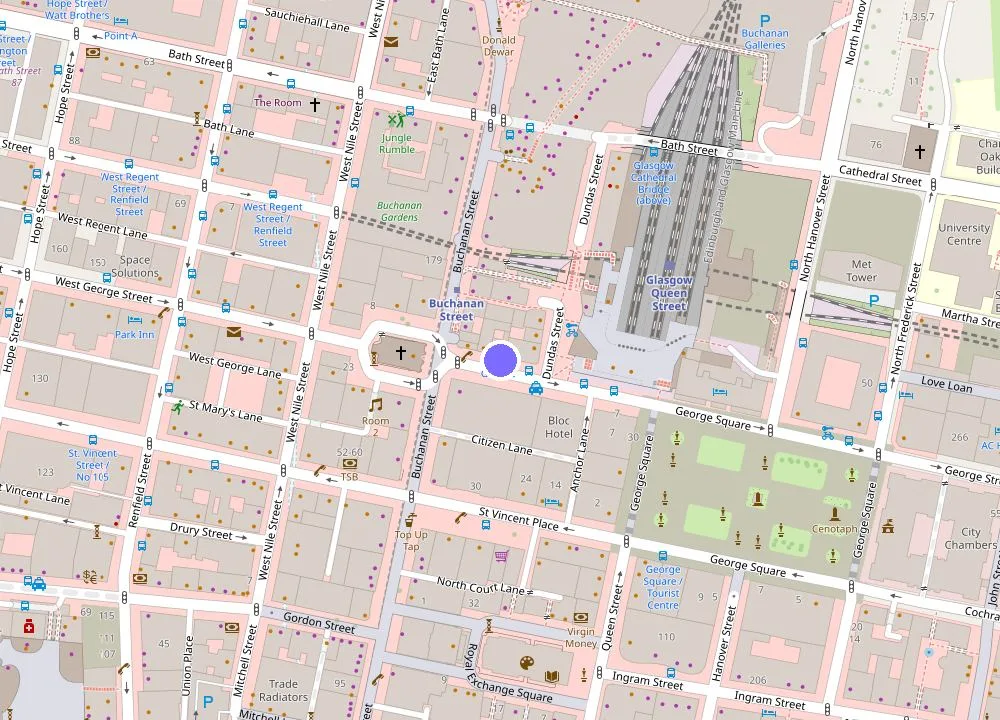 Map: Carlton George Hotel